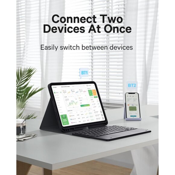 iPad Pro 11" M5/M4 Keyboard Case (2025/24) Detachable, 7-Color Backlit - Picture 6 of 10